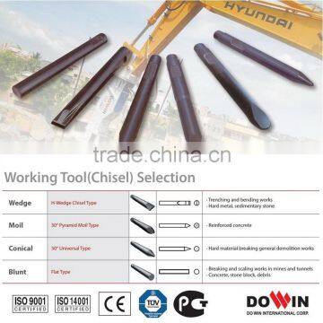 Chisel/Tools/Rod/Pick for Hydraulic Breaker Hammer (Spare parts for excavator)