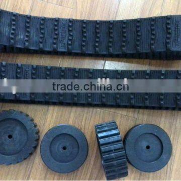 mini stair climbing machines used rubber crawler small rubber tracks chassis