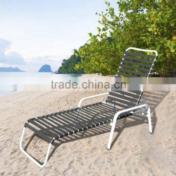 PVC straps outdoor aluminum beach sunbed