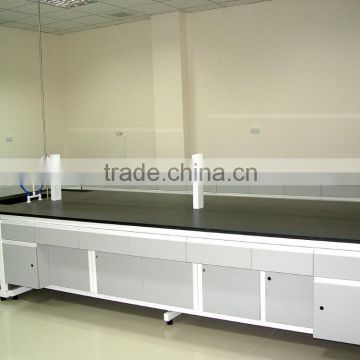 High Quality Metal & Plywood Physics Laboratory Table With Reagent Shelf