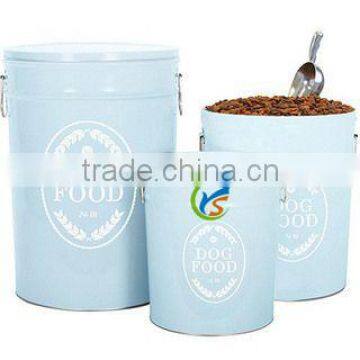 Farmhouse Dog Food Storage Metal Canisters