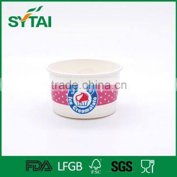 Eco-friendly non-defrmation disposable customized paper ice cream cups