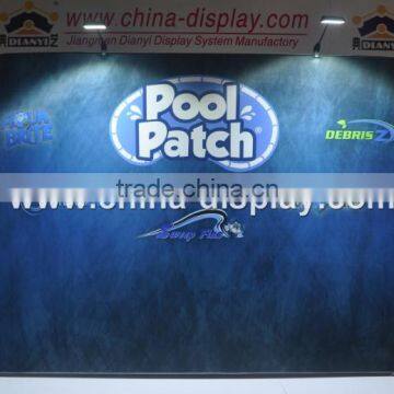 Portable exhibition booth fabric tension backdrop