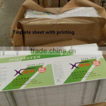 Printed tinplate sheet T54