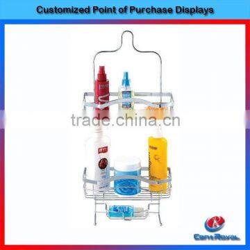 2016 Nice design metal shelf bathroom shampoo display stand