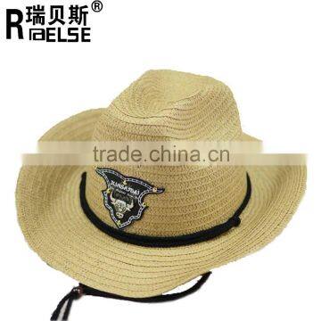 fashion cheap wholesale men hats paper cowboy straw hats for promotion straw hat