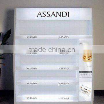 five shelves acrylic cosmetic display stand