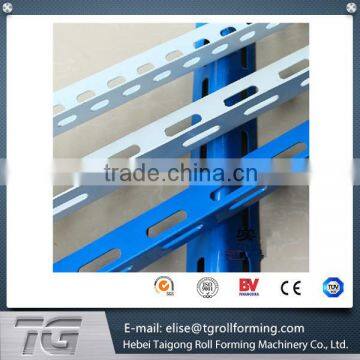 Automatic construction metal T grid ceiling keel making machine pillar supermarket goods shelf roll forming