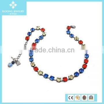 New Fashionable Famous Crystal Choker Necklace with 925 Silver