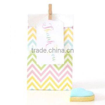 NEW Chevron Pastels Party Bags/Treat Bags FAVOR BOXES Treat Boxes Chevron Paper Bags Party Treat Candy Wedding Baby Shower