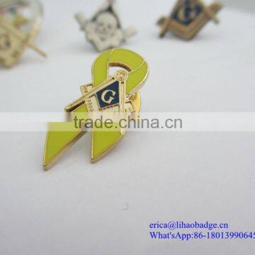 Custom Luxury 3d Masonic Brass Lapel Pin Badge