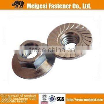 DIN 6923 Hex Flange Nut, Made of Low Carbon Steel and Alloy Steel