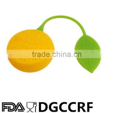 Food Grade Lemon fruit Shape Silicone Tea Infuser Tea Bag