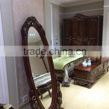 White Wood French Full-length Mirror/standing Dressing Mirror photo-4