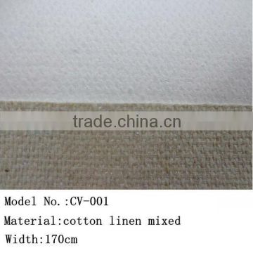 390gsm width 1.7meters cotton linen mixed canvas roll