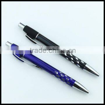 Cute dot design novelty click aluminum china ball pen free samples give away