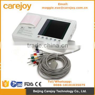 CE certified 12 LEAD 3 channel ECG EKG Machine Electrocardiograph electrocardiogram with thermal recorder