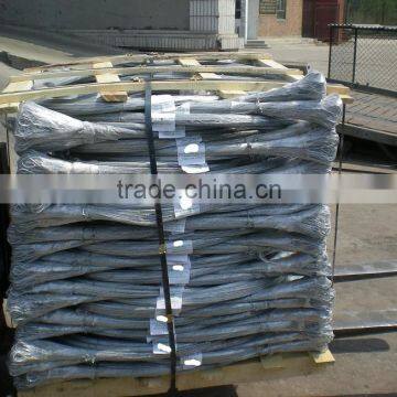 Rapid cotton baling wire,electro or hot dipped galvanized loop bar tie wire with single or double loop,8 Type tie wire for sale