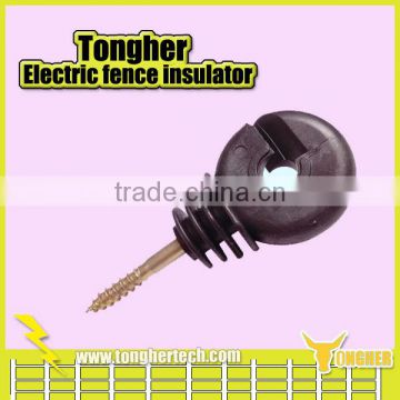 Heavy duty black electric fence farm post ring insulator for Australia