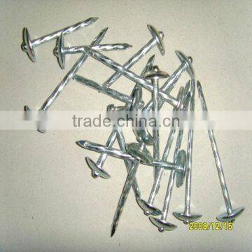 bestest quality galvanized roofing nails with umbrella head(factory price)