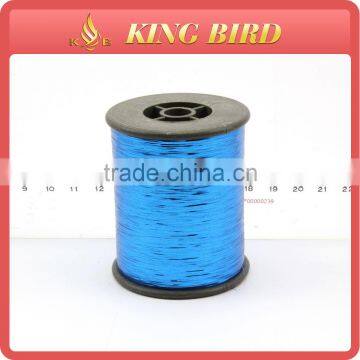 blue flat metallic yarn for weaving
