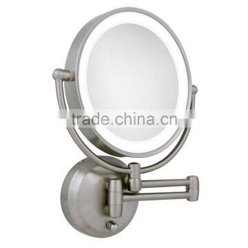 LED Wall Mount Mirror, Satin Nickel LED Wall Makeup Mirror photo-4