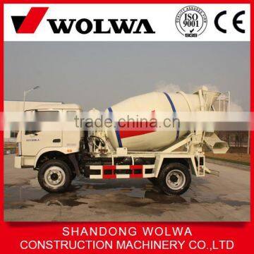 mobile concrete mixer with truck chassis 6 capacity