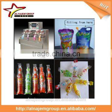 Ice-lolly Stick Juice Spout Bags Filling Sealing Machine Fully Automatic Stand up Bag Filler and Sealer Equipment Food Drinking photo-2