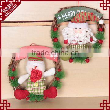 Door or wall decor hanging style wicker craft christmas wreath decorative