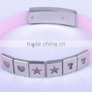 silicone bracelet with metal clasp