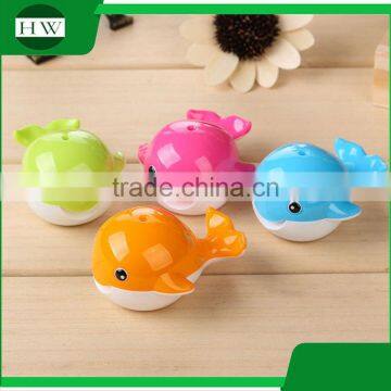 Portable Plastic Colorful Funny Child Cartoon Whale Pencil Sharpener photo-3
