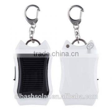 Solar power flashing USB keychain Mini usb 1200Mah charger