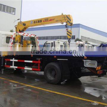 China New Model 4x2 Flatbed Wrecker Mounted 6.3 Tons Crane photo-4
