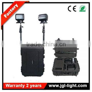 Multifunctional commercial remote lighting rechargeabl portable railway spotlight with black case