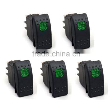 Waterproof 4Pin 12V 20A Bar Rocker Toggle Switch Blue LED Light Car Boat photo-2