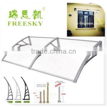 Plastic Aluminum Outdoor Metal Roof Retractable Polycarbonate Awning Door Canopy photo-2
