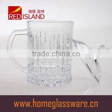 Crystal Glass Mug Glass Tea Cup With Handle&glass Lid photo-2