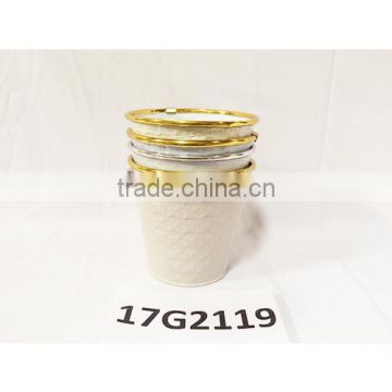 China Manufacturer Custom Different Sizes Half Round Container Garden Pot for Flower Made From Zinc Metal Iron photo-5