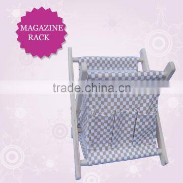 Customed Color and Size Paulownia Wooden Magazine Rack, Newspaper Basket, Magazine File/spice Rack photo-3