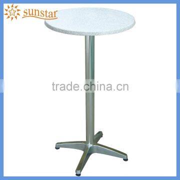 High Alum Frame Formica Round Bar Table L83704