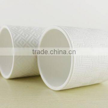 Custom Design Emboss Ceramic Candle Holder,tea Light Candlestick photo-3