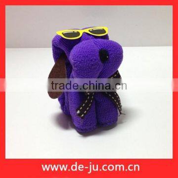 Purple Dog Shaped Magic Towels Craft Gift