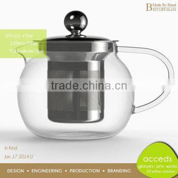 Heat Resistant Transparent Teapot for Sale photo-4