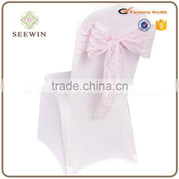Banquet Fancy Ruffle Lace Chair Cover Chair Sash for Wedding photo-2