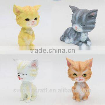 Custom resin decorative cat figurine car decoration dolls