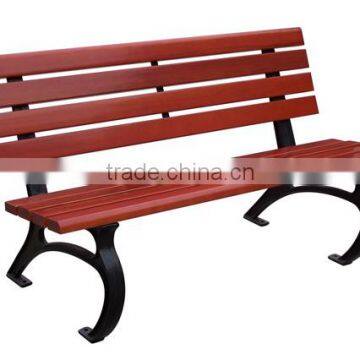 Outdoor Solid Wood Bench Cast Iron Legs photo-6