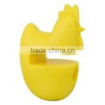 Silicone Hen or Pig Pot Clip Heat Resistant Spoons Holder photo-5
