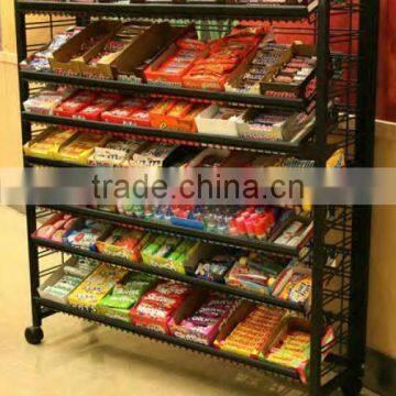 C8529 metal floor premium candy display rack -48 inch