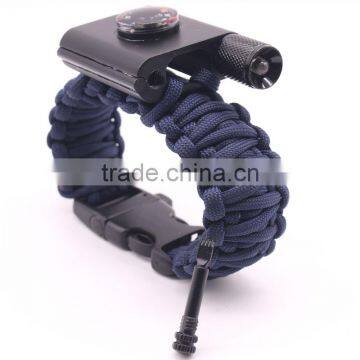 Newest Design Outdoor Survival Compass Paracord Bracelet With LED Light photo-5