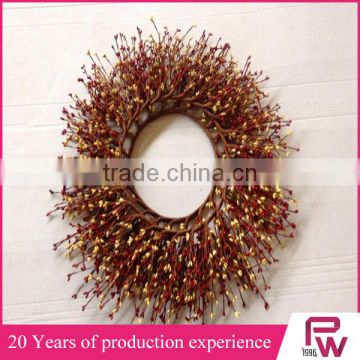 New design wicker wreath candle holder decorative wreath